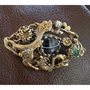 Vintage Max Neiger Style Brooch Dragon Griffin
